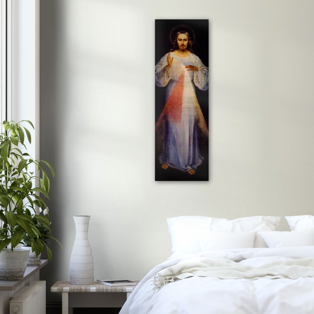 Jesus Christ as the Divine Mercy by Eugeniusz Kazimirowski – Brushed Aluminum Print