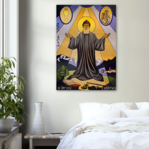 St. Charbel, a friend to God and to people - Brushed Aluminum Print