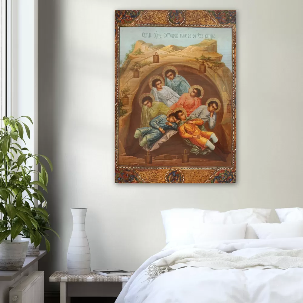 Seven Holy Youths Sleeping in Ephesus - Brushed Aluminum Print