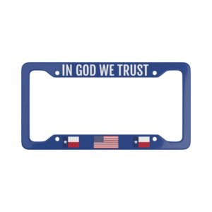 In God We Trust #Texas License Plate Frame National Motto #USA Accessories Rosary.Team
