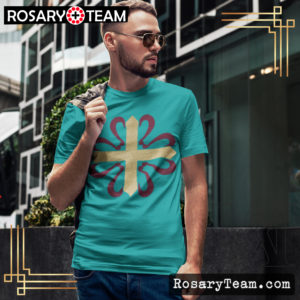 Iberian Cross #golden Premium T-Shirt Apparel Rosary.Team
