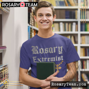 Holy Rosary Extremist #metallic #golden #silver Premium T-Shirt Apparel Rosary.Team