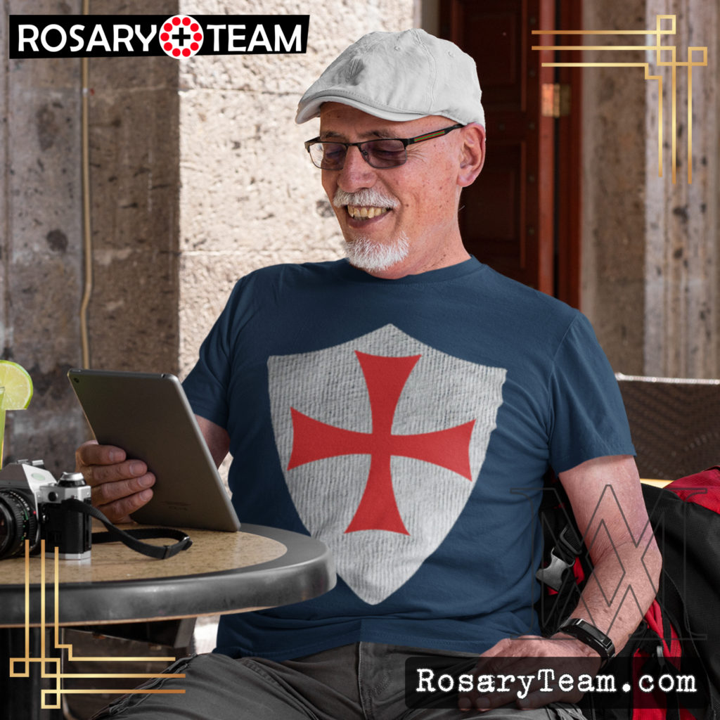 Templar Shield #Silver Premium T-Shirt