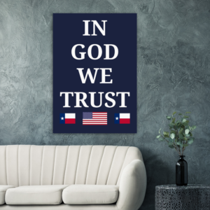 IN GOD WE TRUST – Donate to your School District – TEXAS – Foam Sign Wall Art Rosary.Team