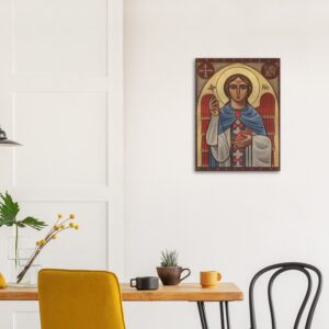 St. Raphael the Archangel - Coptic - Brushed Aluminum Print
