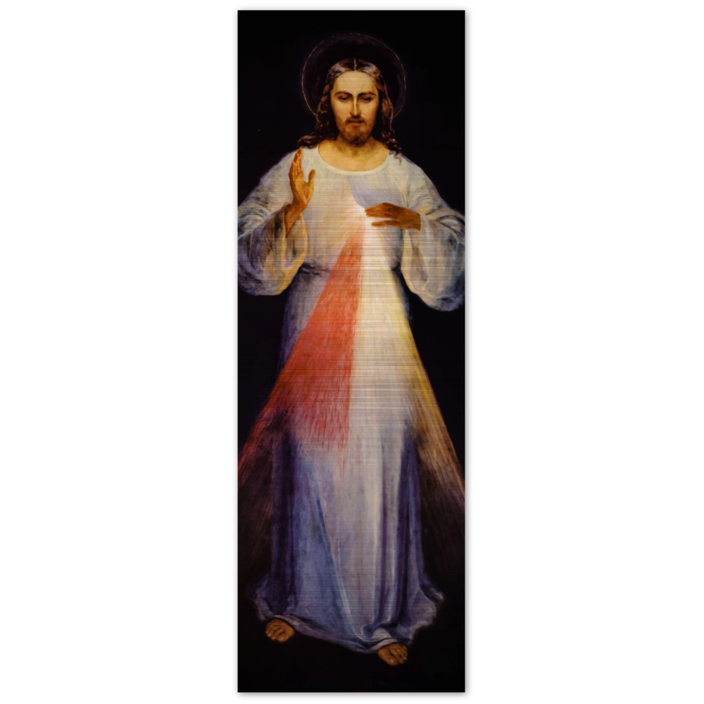 Jesus Christ as the Divine Mercy by Eugeniusz Kazimirowski - Brushed Aluminum Print