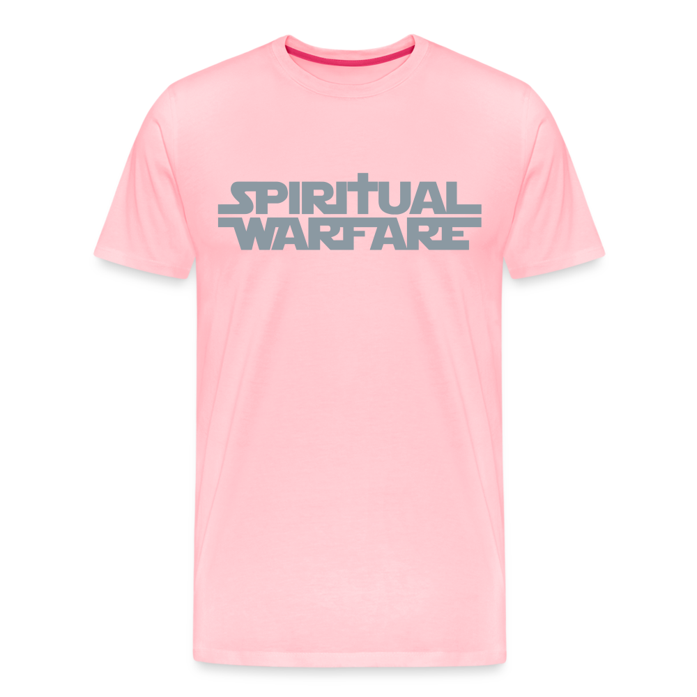 Spiritual Warfare Metallic Silver Premium T-Shirt