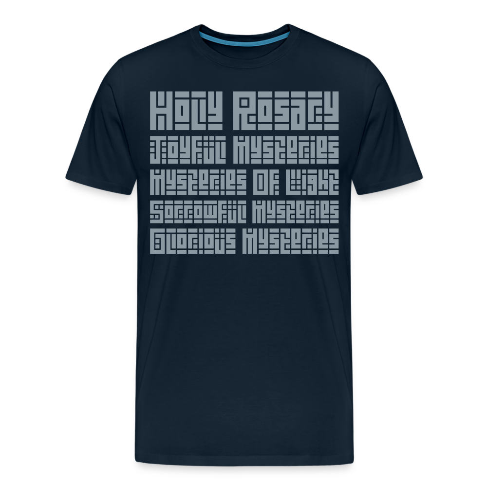 Holy Rosary Mysteries #Kufic #Silver Premium T-Shirt
