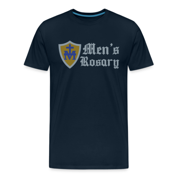 Men's Rosary with Marian Cross Premium T-Shirt