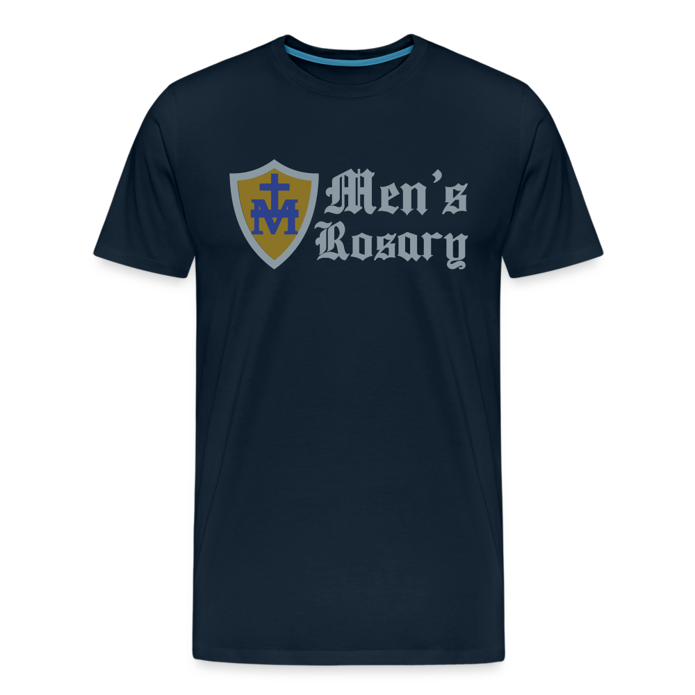 Men’s Rosary with Marian Cross Premium T-Shirt Apparel Rosary.Team