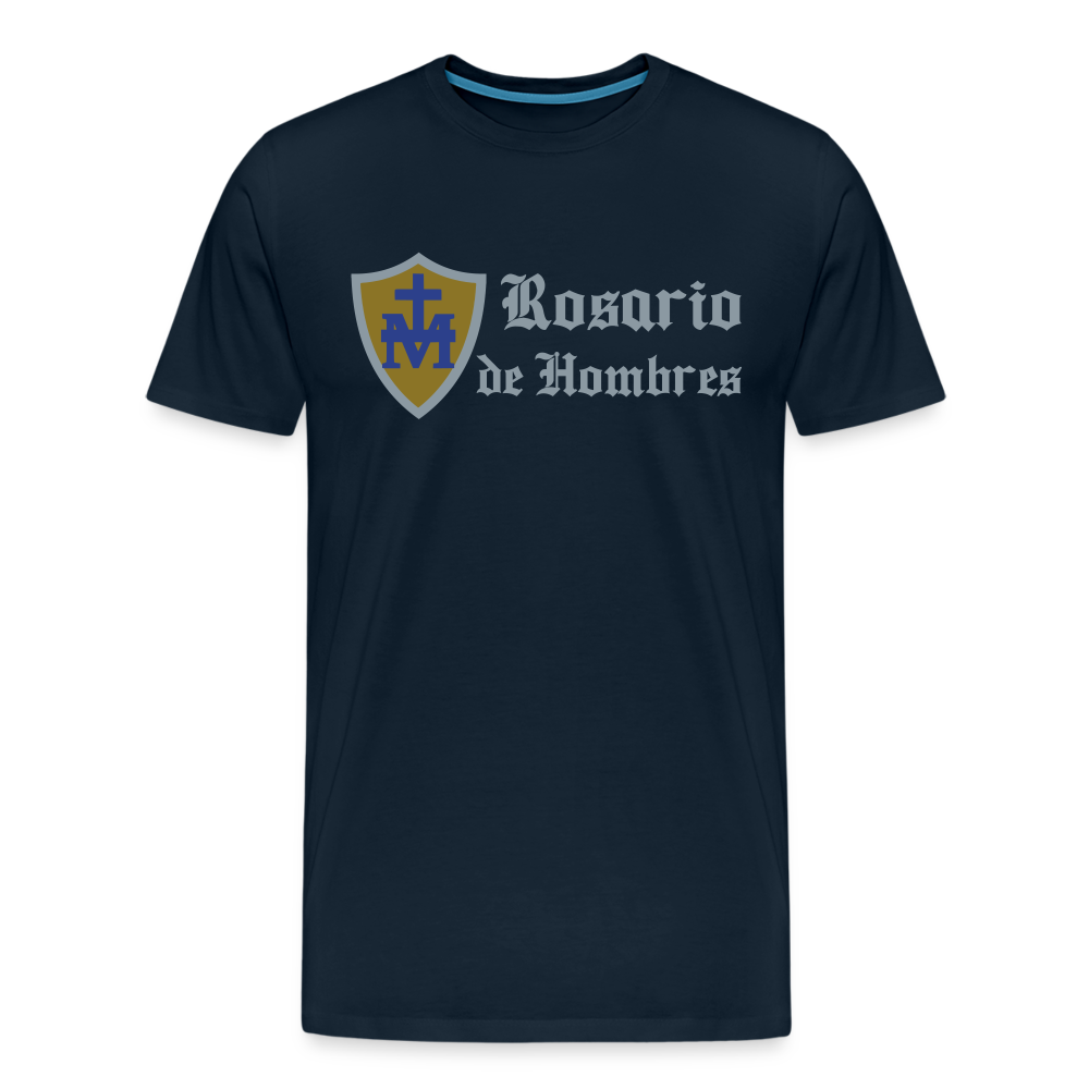 Rosario de Hombres con Cruz Mariana Premium T-Shirt Apparel Rosary.Team