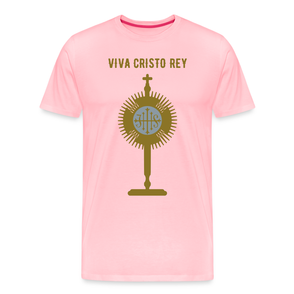 Eucharistic Viva Cristo Rey #Metallic #Gold #Silver Premium T-Shirt