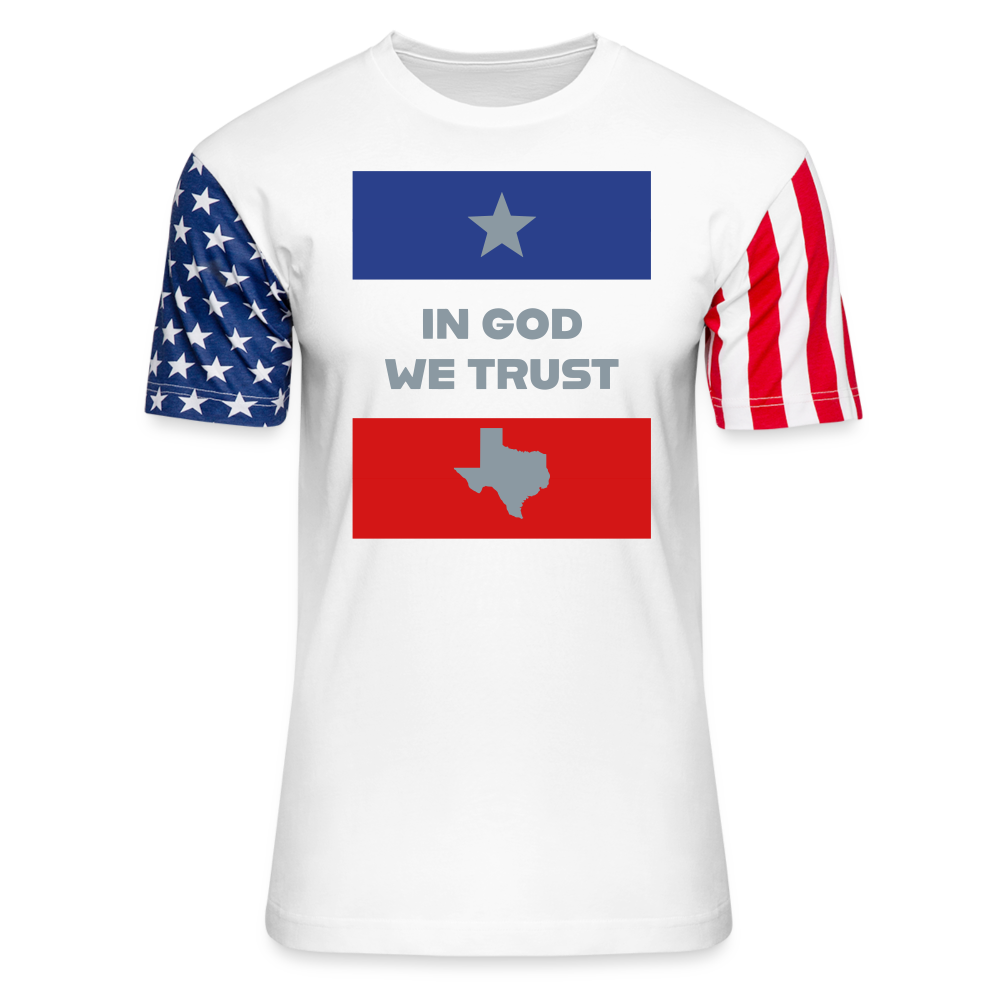 Texas - In God We Trust - #Metallic Print - Adult Stars & Stripes T-Shirt | LAT Code Five™ 3976