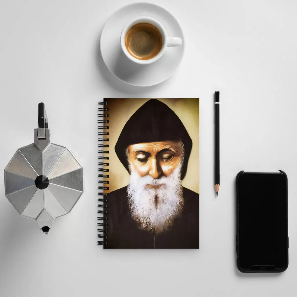 St Sharbel – Spiral notebook