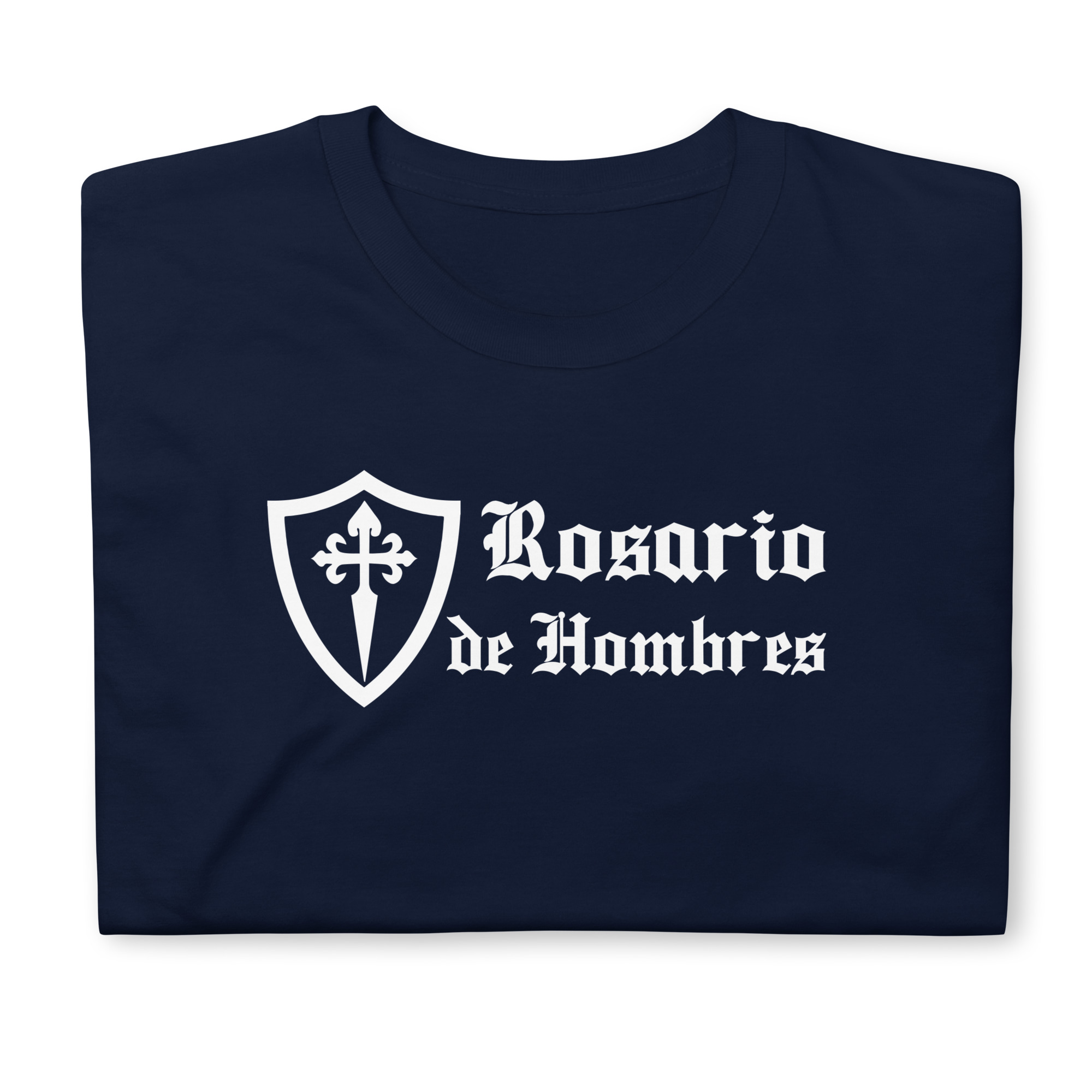 Rosario de Hombres (Basic) con Cruz de San Santiago Short-Sleeve Unisex T-Shirt Apparel Rosary.Team