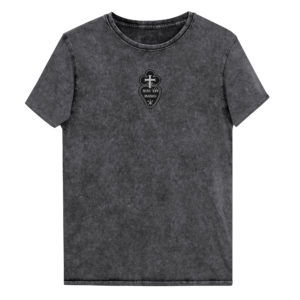 Jesu XPI Passio – Passionist Sign Embroidered Denim T-Shirt Apparel Rosary.Team