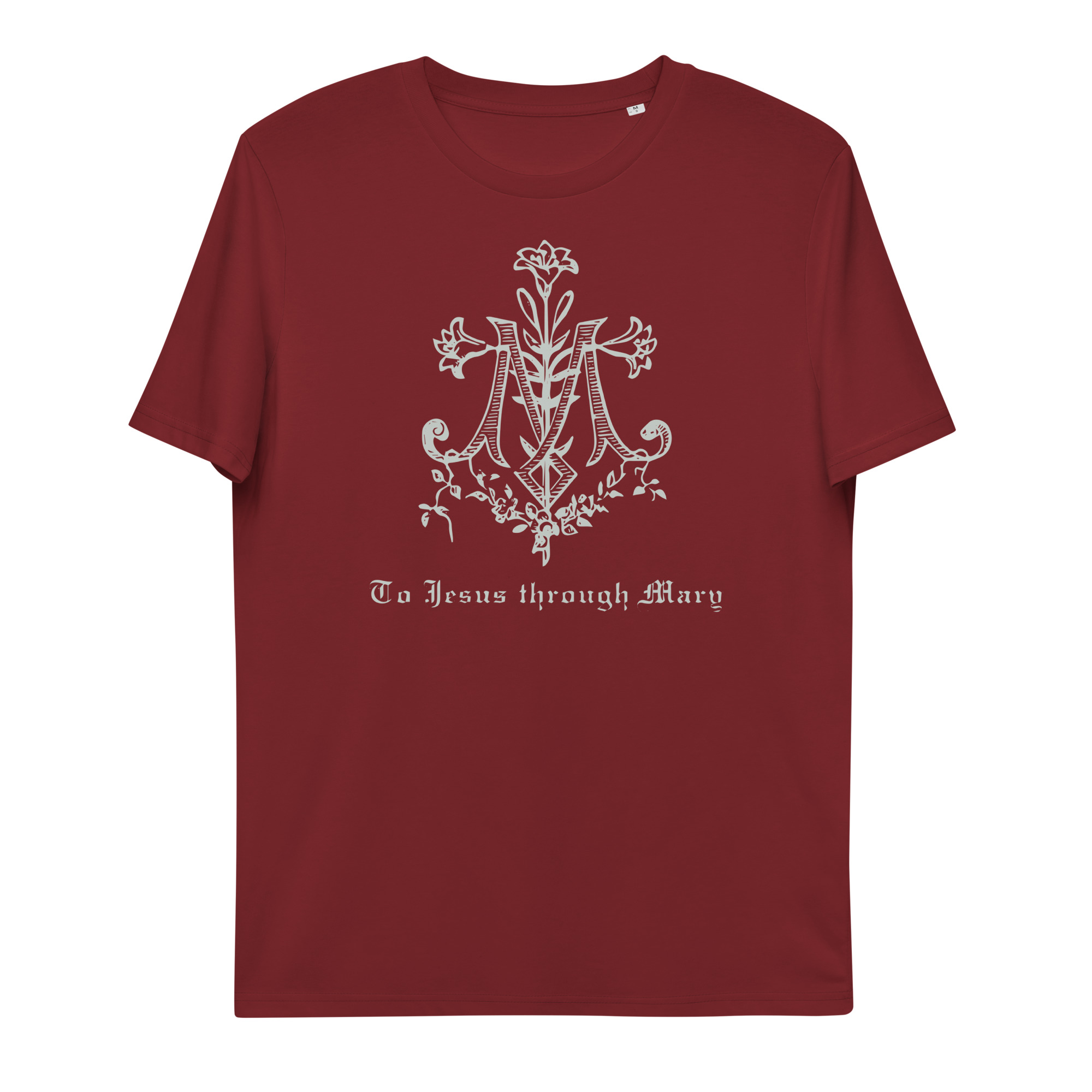 To Jesus Through Mary Unisex organic cotton t-shirt