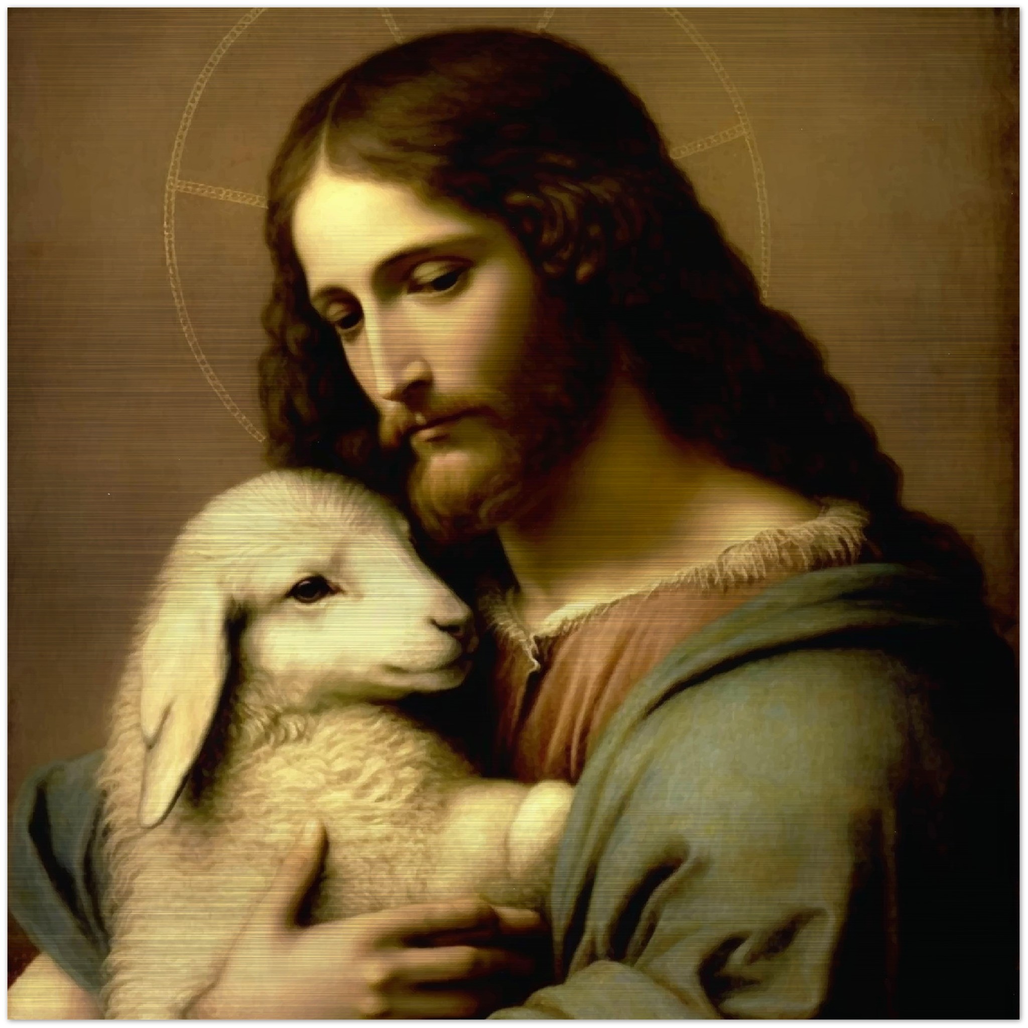 Our Shepherd ✠ Brushed Aluminum Icon