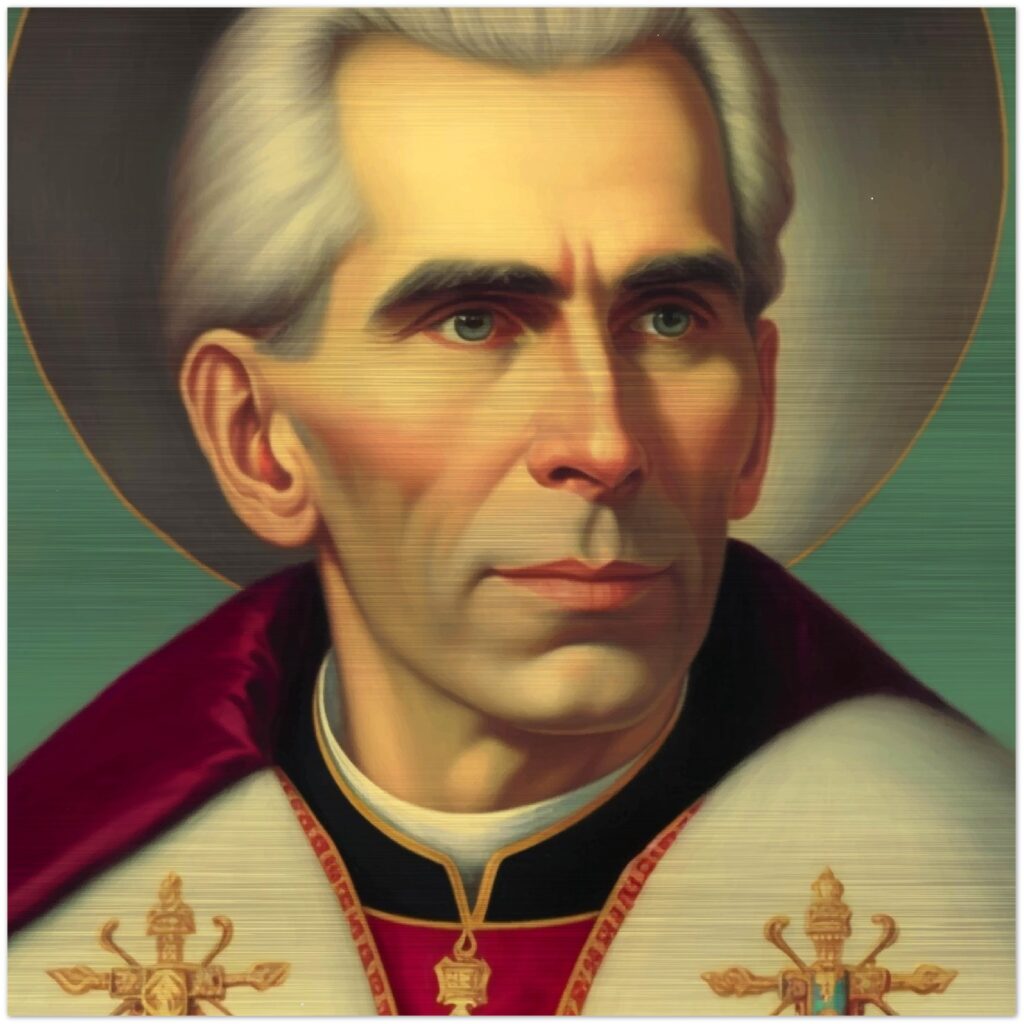 Archbishop Sheen ✠ Brushed Aluminum Icon