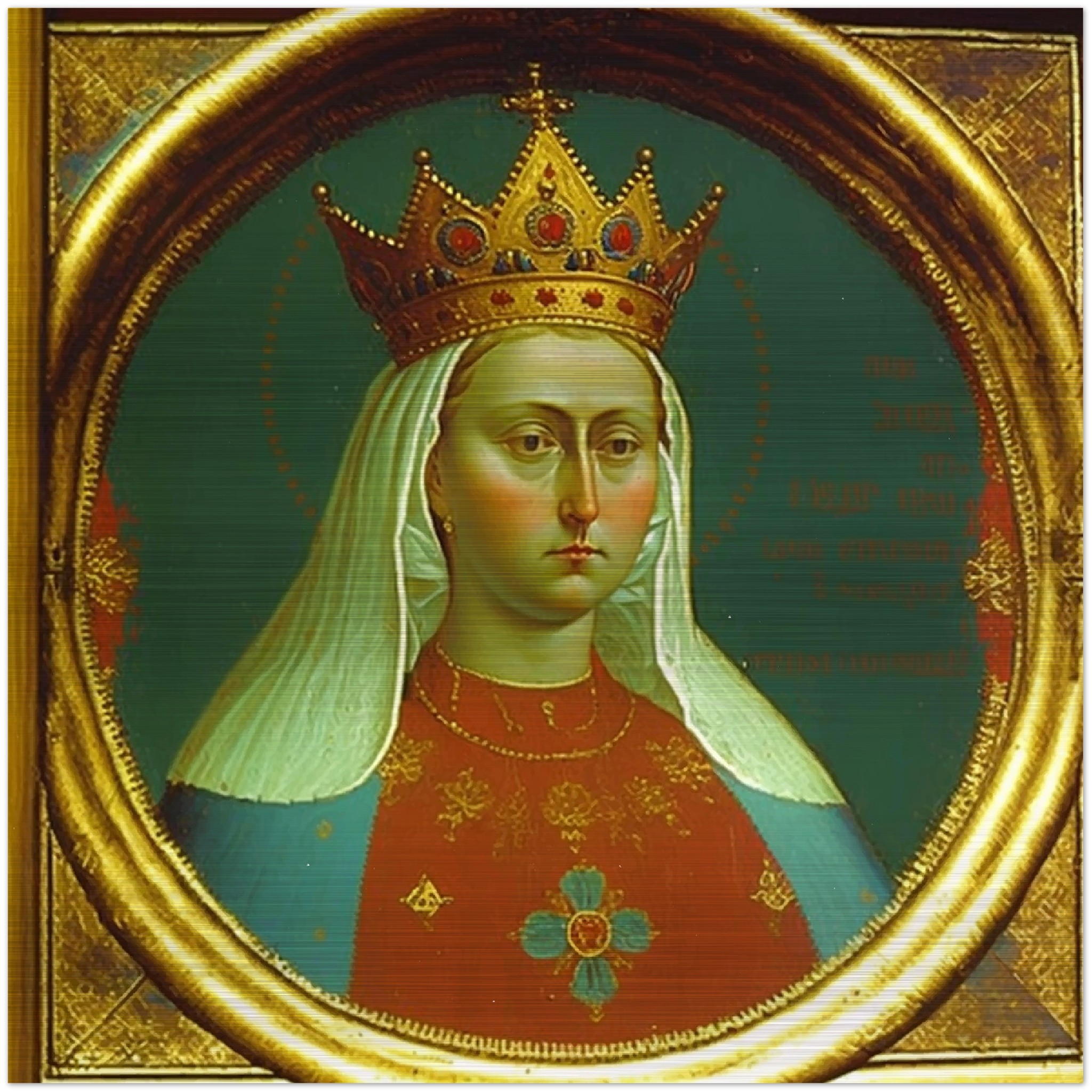 Isabel I of Castile, also known as Isabel the Catholic ✠ Brushed Aluminum Print