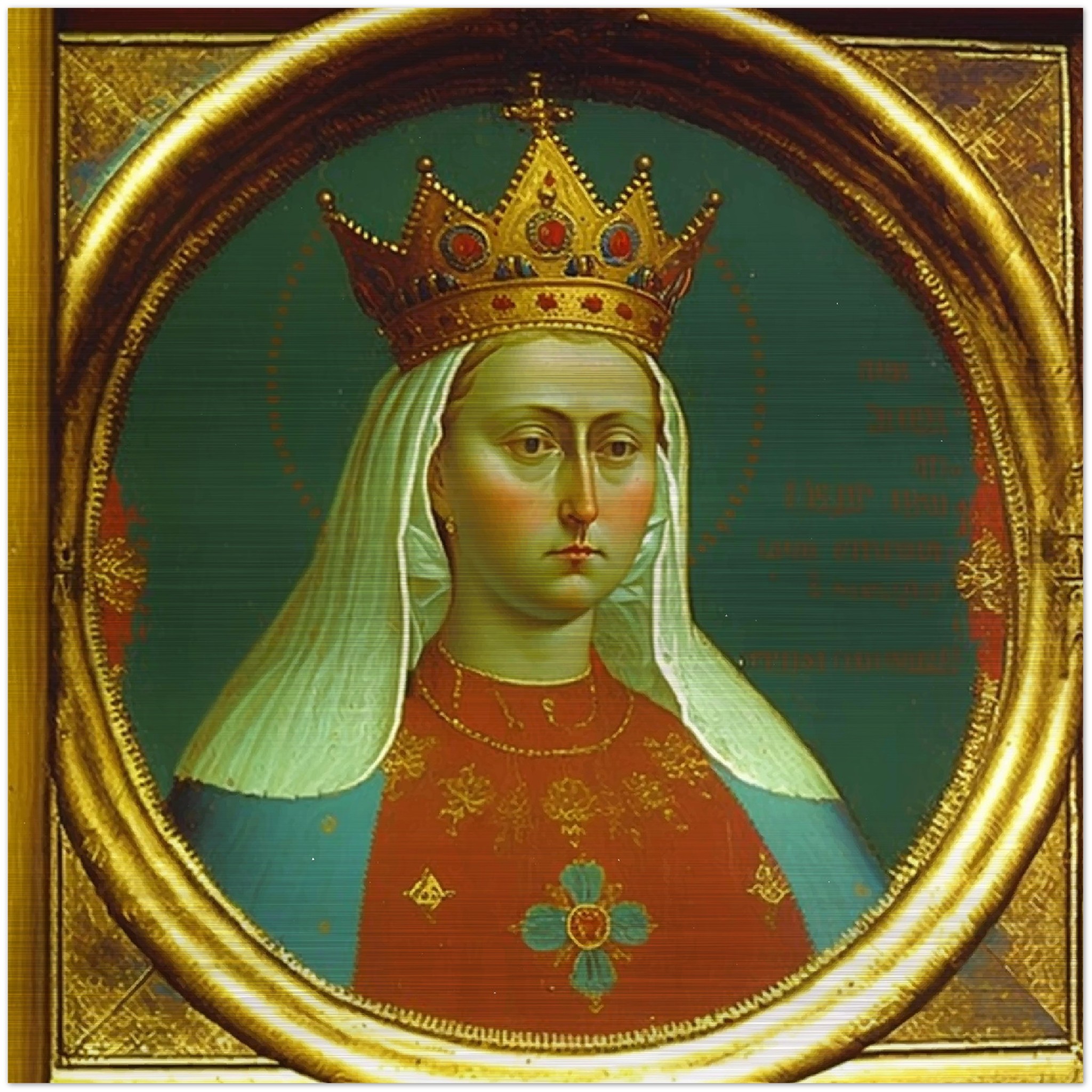 Isabel I of Castile, also known as Isabel the Catholic ✠ Brushed Aluminum Print