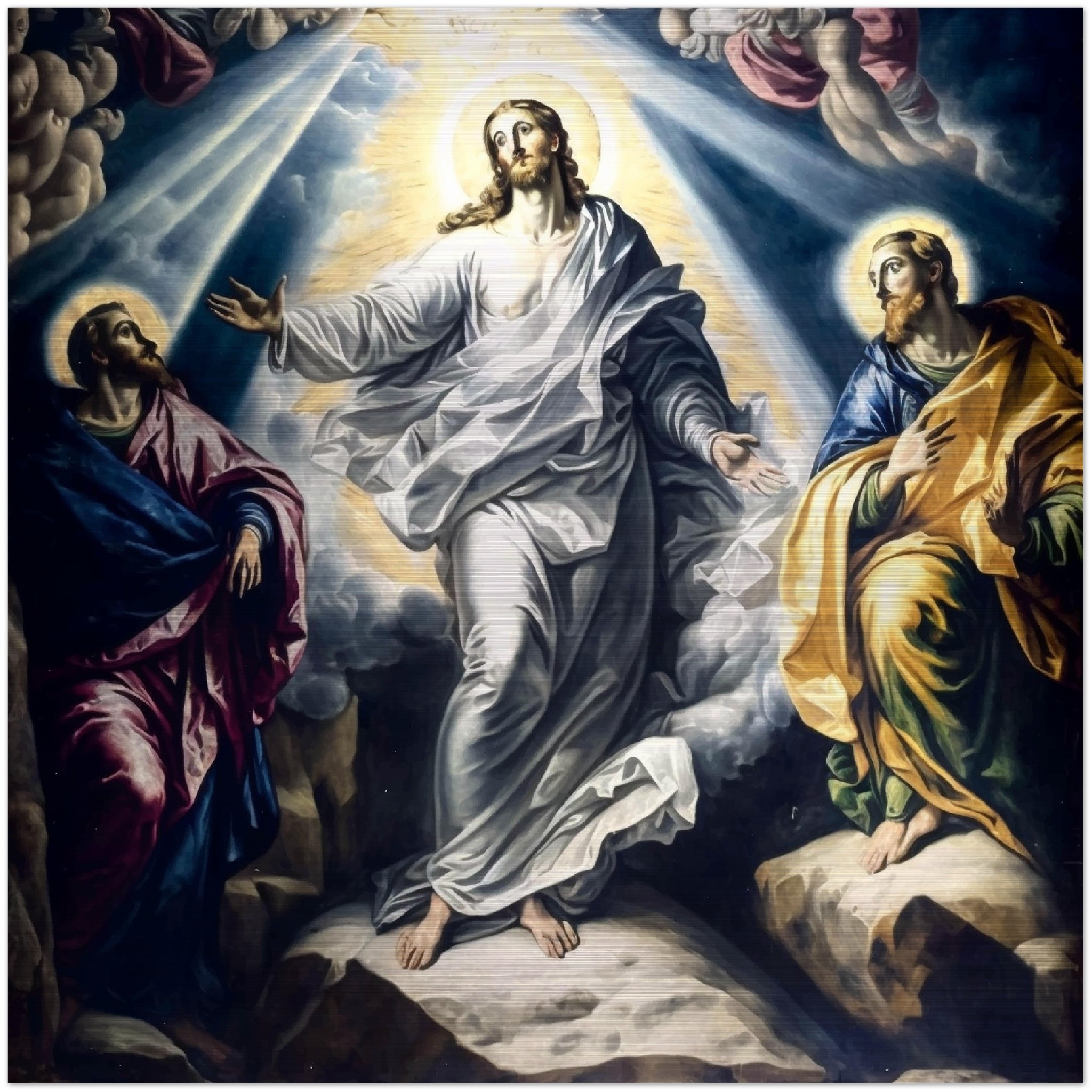 Transfiguration – The Glory of God! ✠ Brushed Aluminum Icon