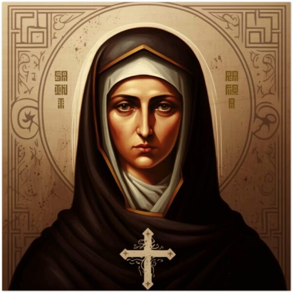 Saint Rafqa Wood Icon Lebanese Maronite Nun St Rebecca