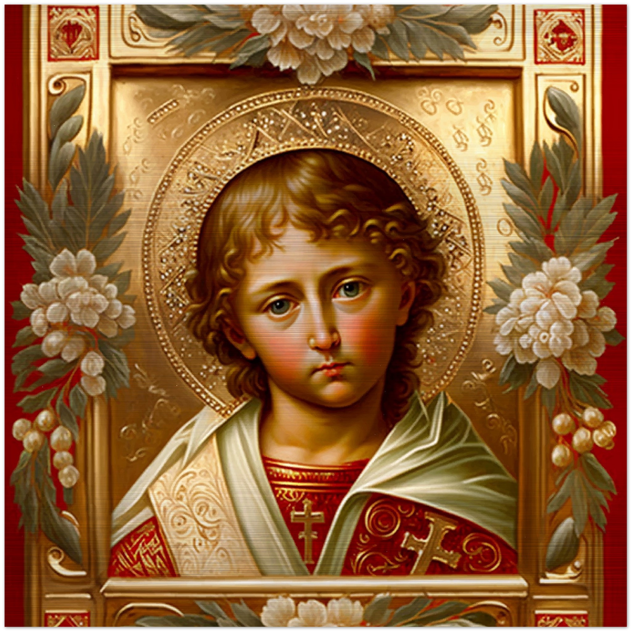 Jesus, our refuge, have mercy on us ✠ Brushed Aluminum Icon