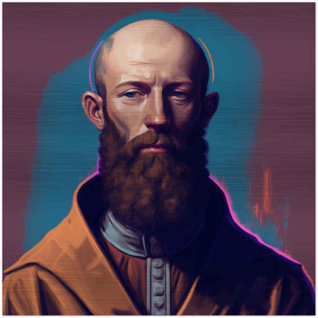 St. Francis de Sales ✠ Brushed Aluminum Icon