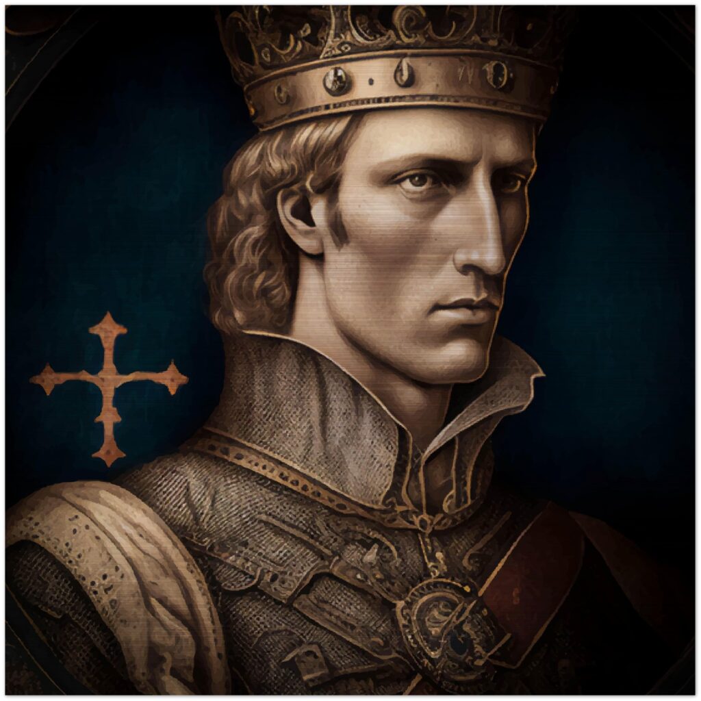 St. Louis King of France ✠ Brushed Aluminum Icon