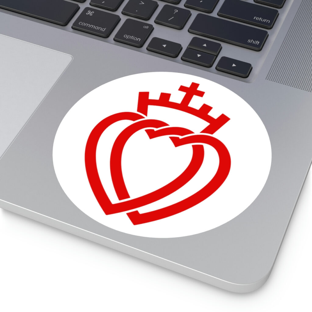 Sacred Heart (Vendee) Round Stickers, Indoor-Outdoor