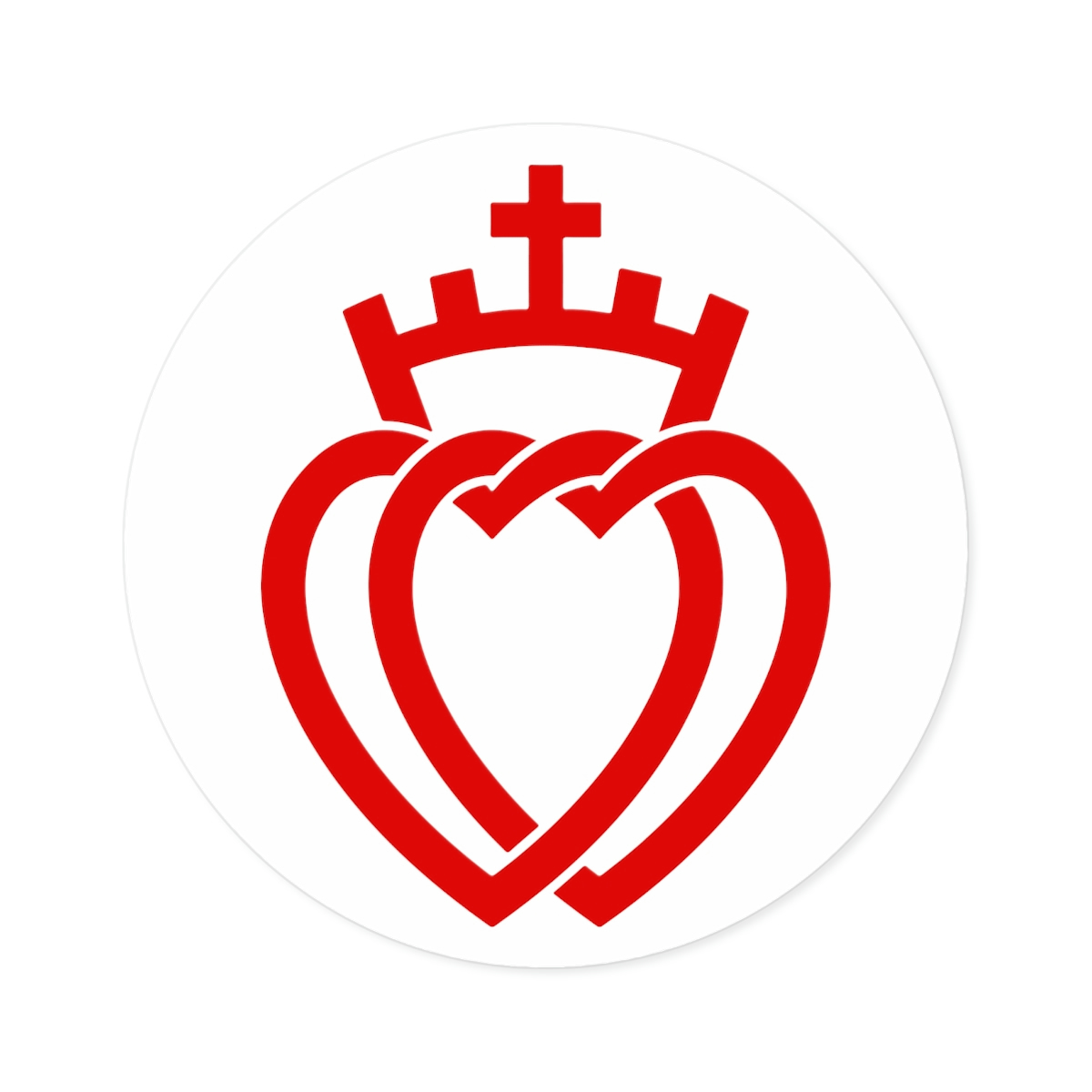 Sacred Heart (Vendee) Round Stickers, Indoor-Outdoor