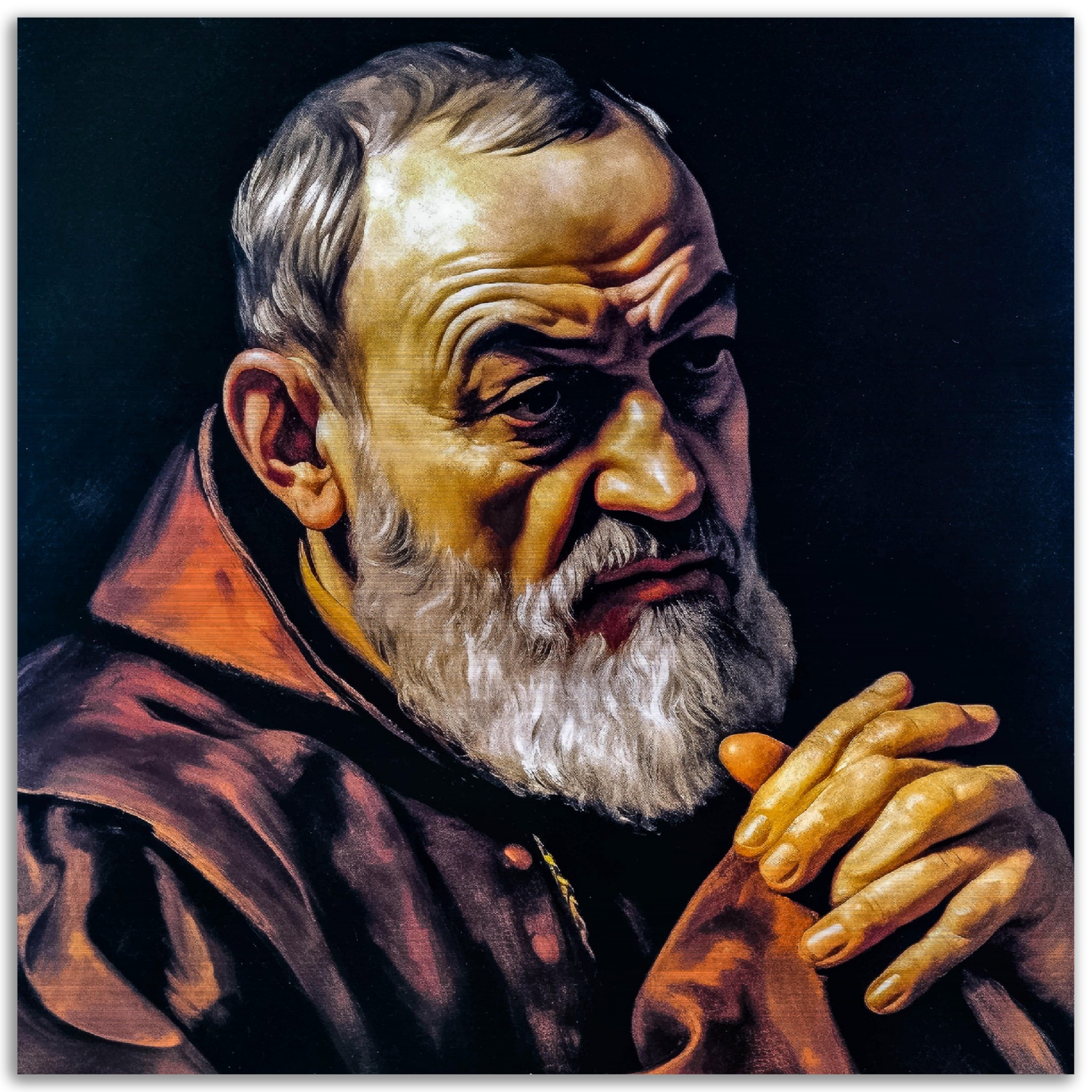 Prayer by St Padre Pio Brushed Aluminum Icon