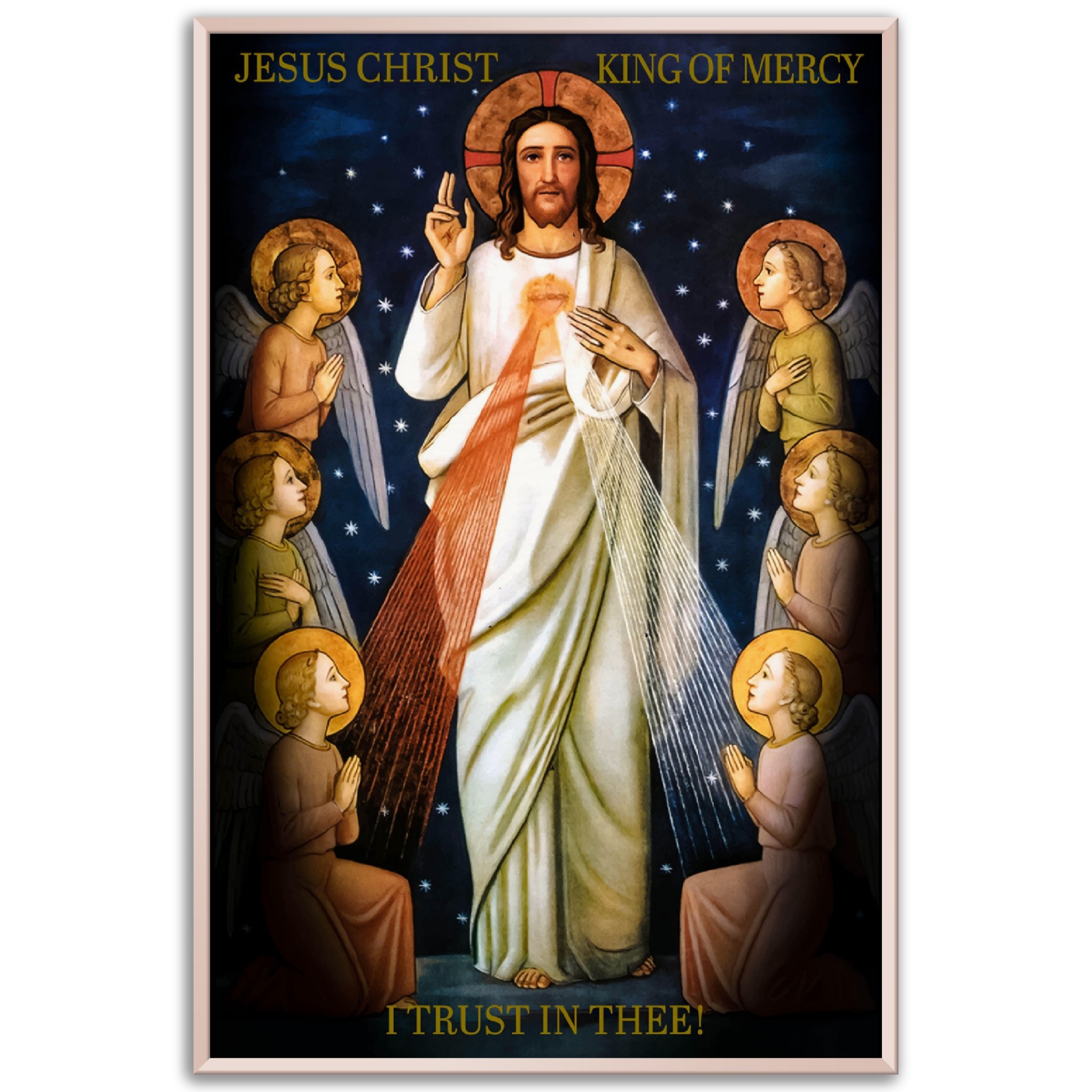 Divine Mercy – Limited Time Museum-Quality Matte Paper Metal Framed Poster (US & CA) Wall Art Rosary.Team