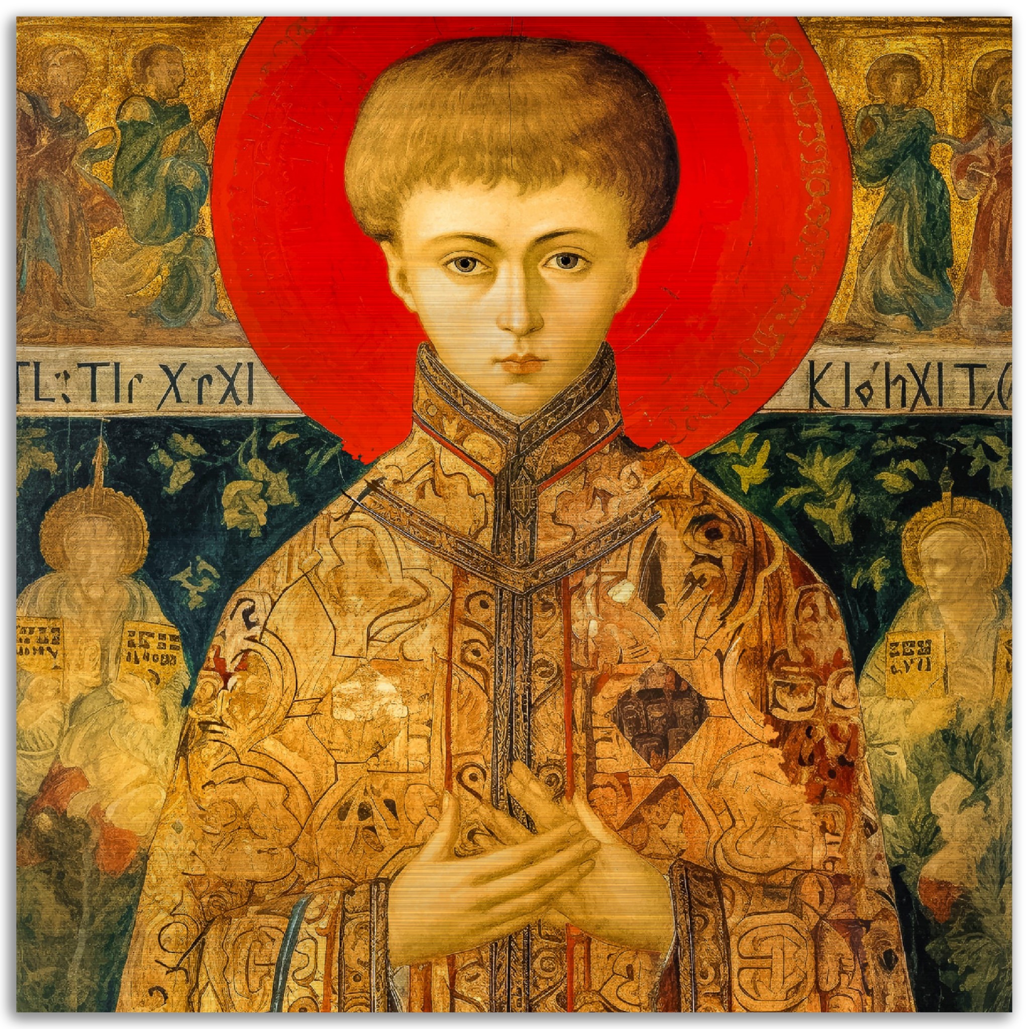 Saint Alexei, Tsarevich of Russia Brushed Aluminum Icon