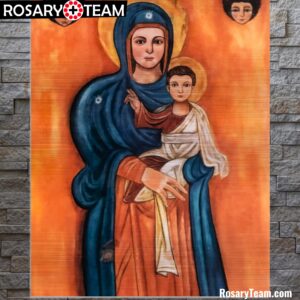 Our Lady of the Maronites, Elige Icon Brushed Aluminum Brushed Aluminum Icons Rosary.Team