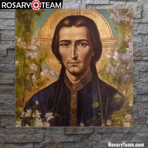 St Marcellin Champagnat Brushed Aluminum Icon Brushed Aluminum Icons Rosary.Team