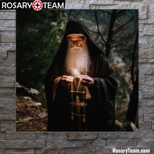 St Sharbel’s Oil Lamp – Brushed Aluminum Icon Brushed Aluminum Icons Rosary.Team
