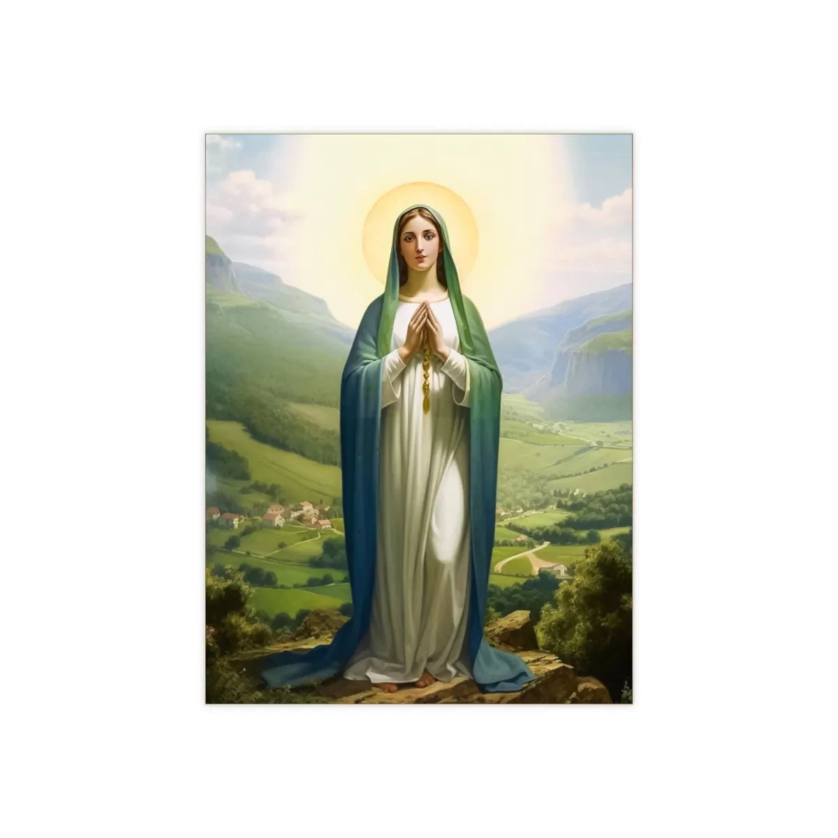 Our Lady Virgin Mary Queen of Garabandal; Ceramic Icon Tile