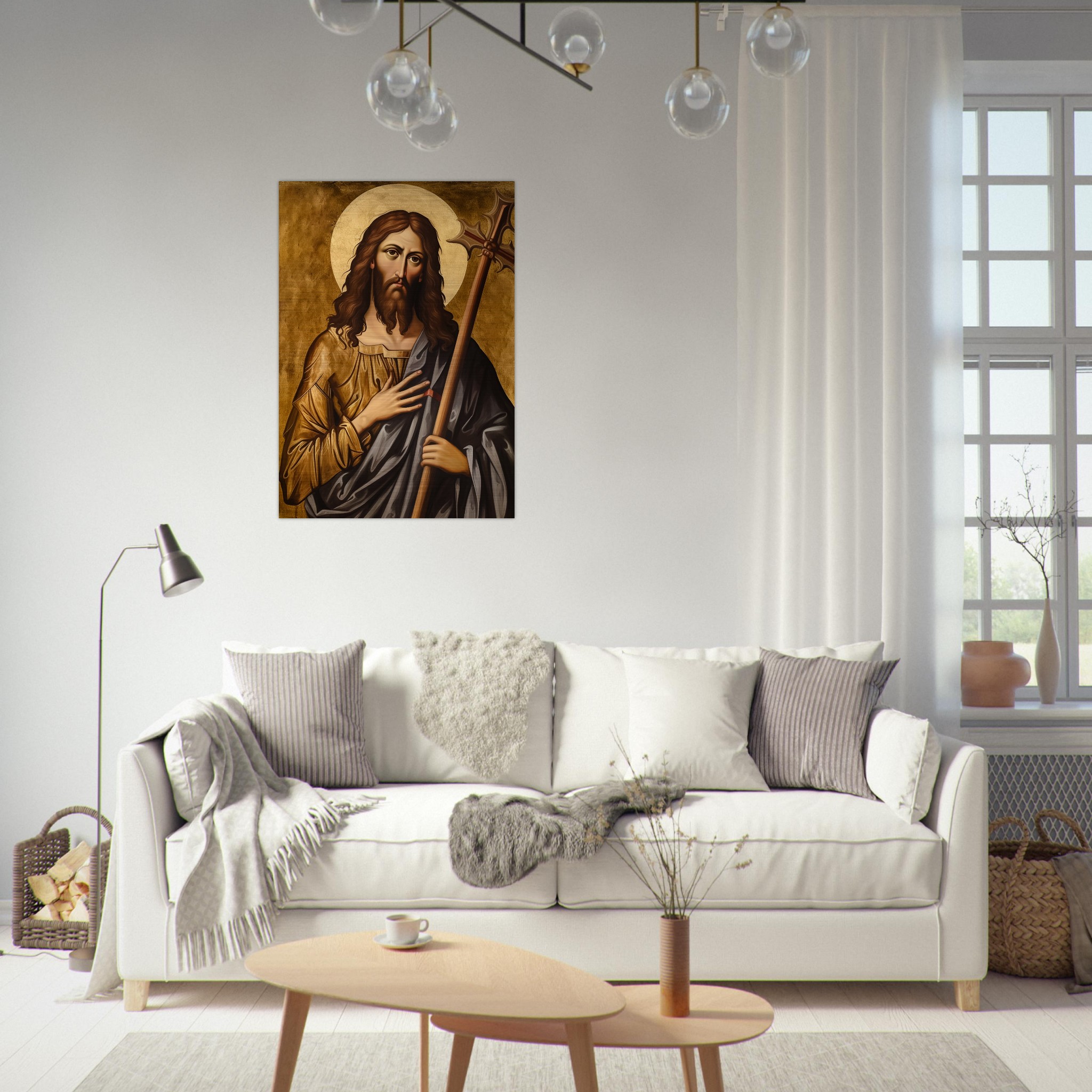 There is no man born of woman greater than John Icon Aluminum Print