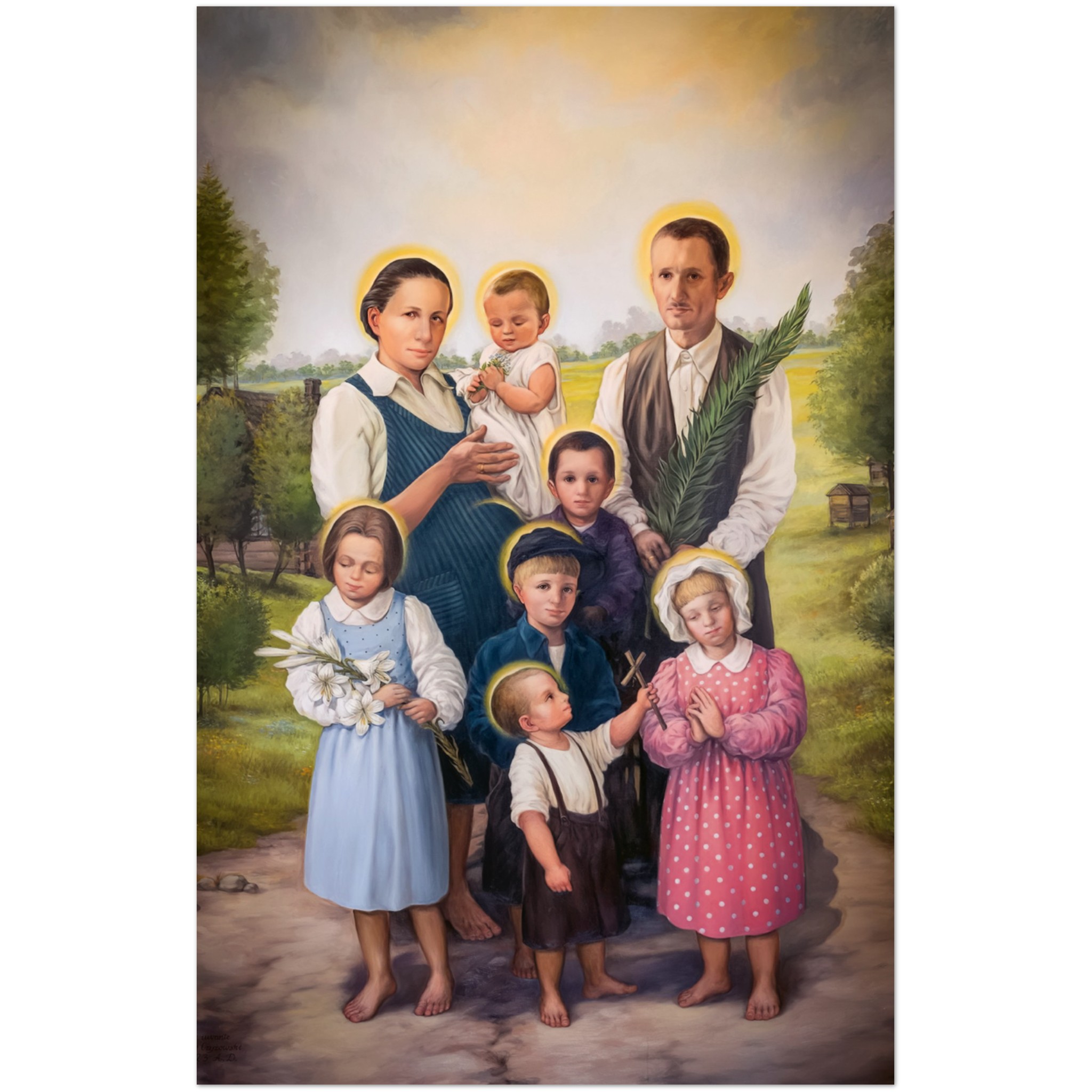 Ulma Family - 10 copies Silk Paper Print - Poland - Martyred and Blessed Together