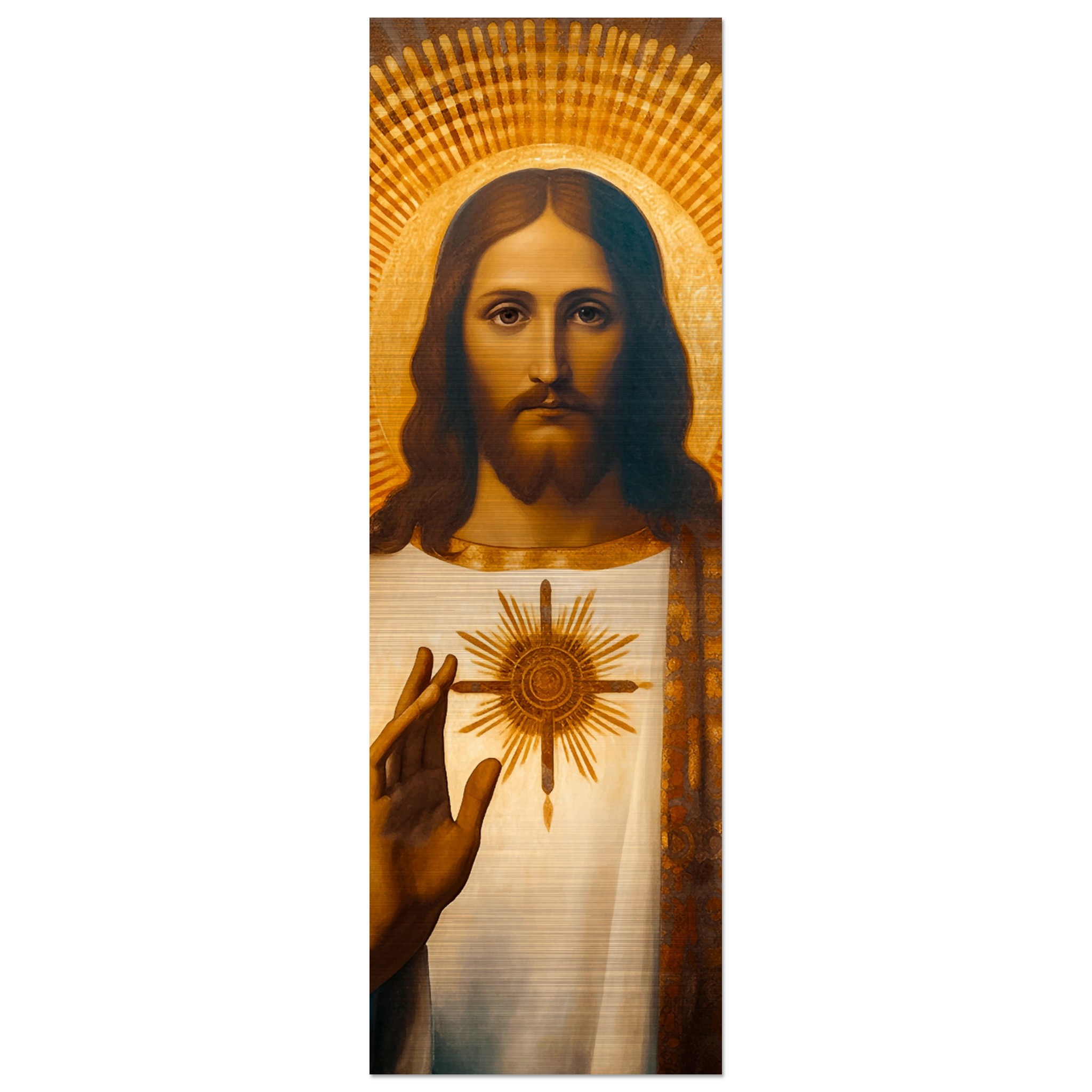 Come and You Will See Jesus Christ Icon Brushed Aluminum