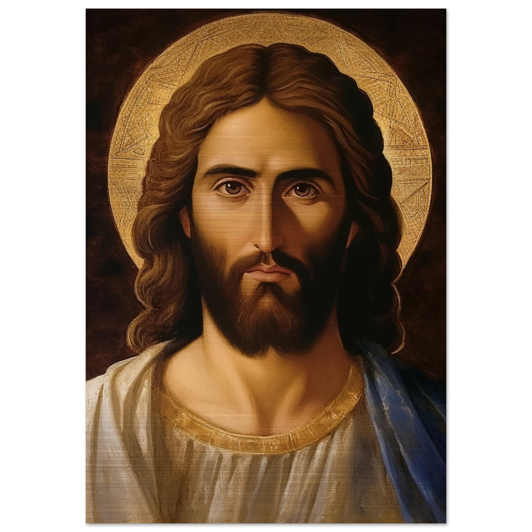 Jesus Christ Prince of Peace Icon Brushed Aluminum