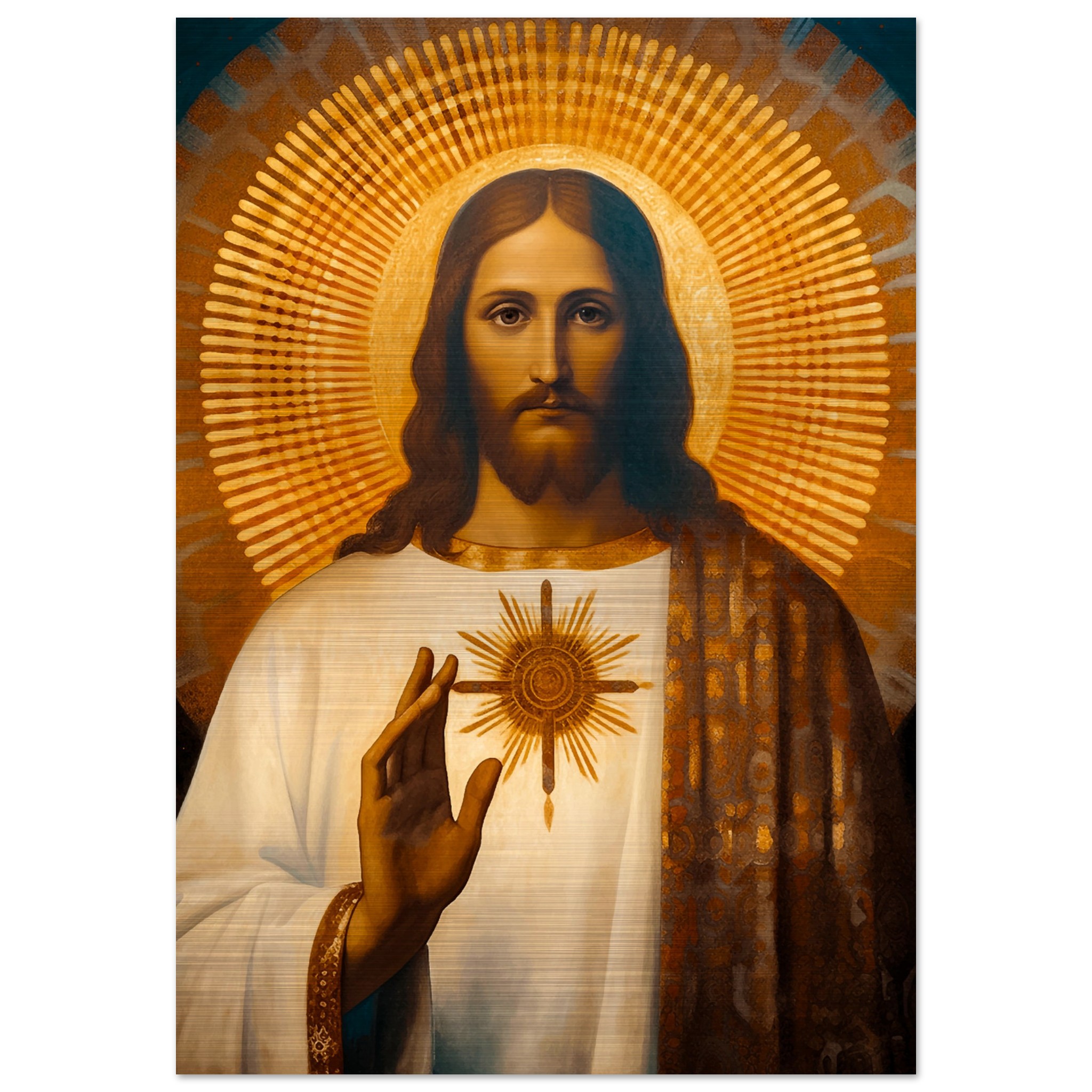 Come and You Will See Jesus Christ Icon Brushed Aluminum