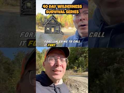🏕️ 40 DAYS WILDERNESS CHALLENGE 🔥 FORT BUILD