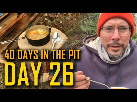 DAY 26: 40 DAYS in THE PIT 🔥 My SHRIMP RAMEN EGG SOUP Is TOO GOOD 🔥