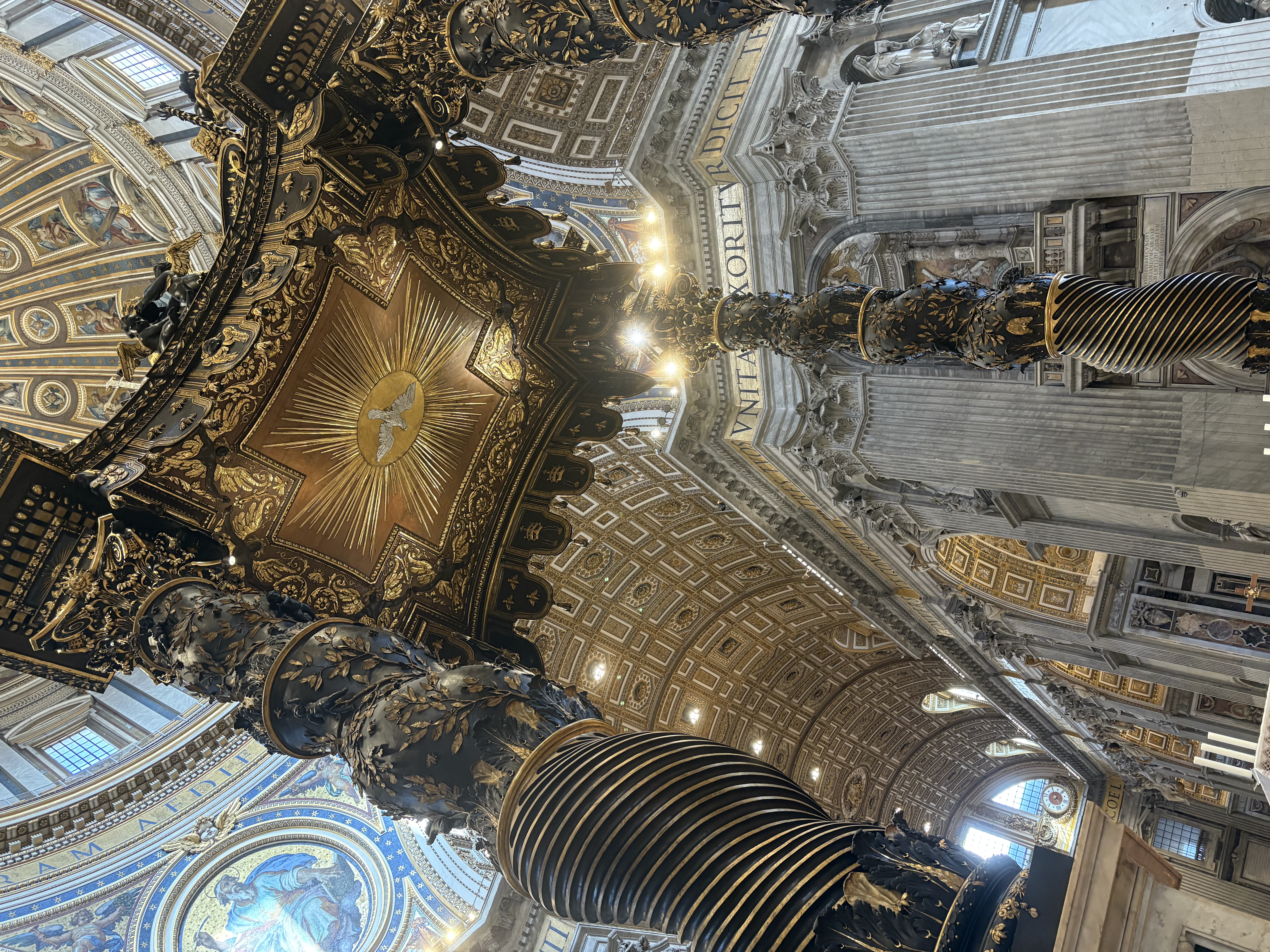Bernini’s canopy is nearly 100 feet tall. | Credit: Victoria Cardiel/EWTN News
