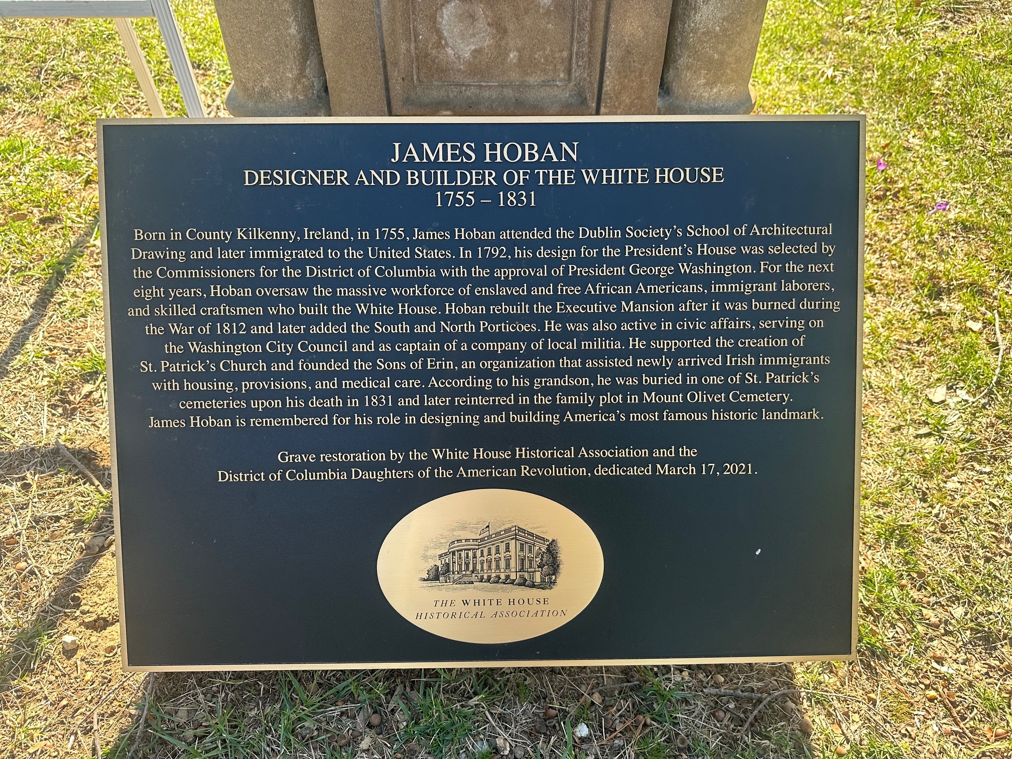 Irish immigrant who built the White House celebrated in Washington, DC