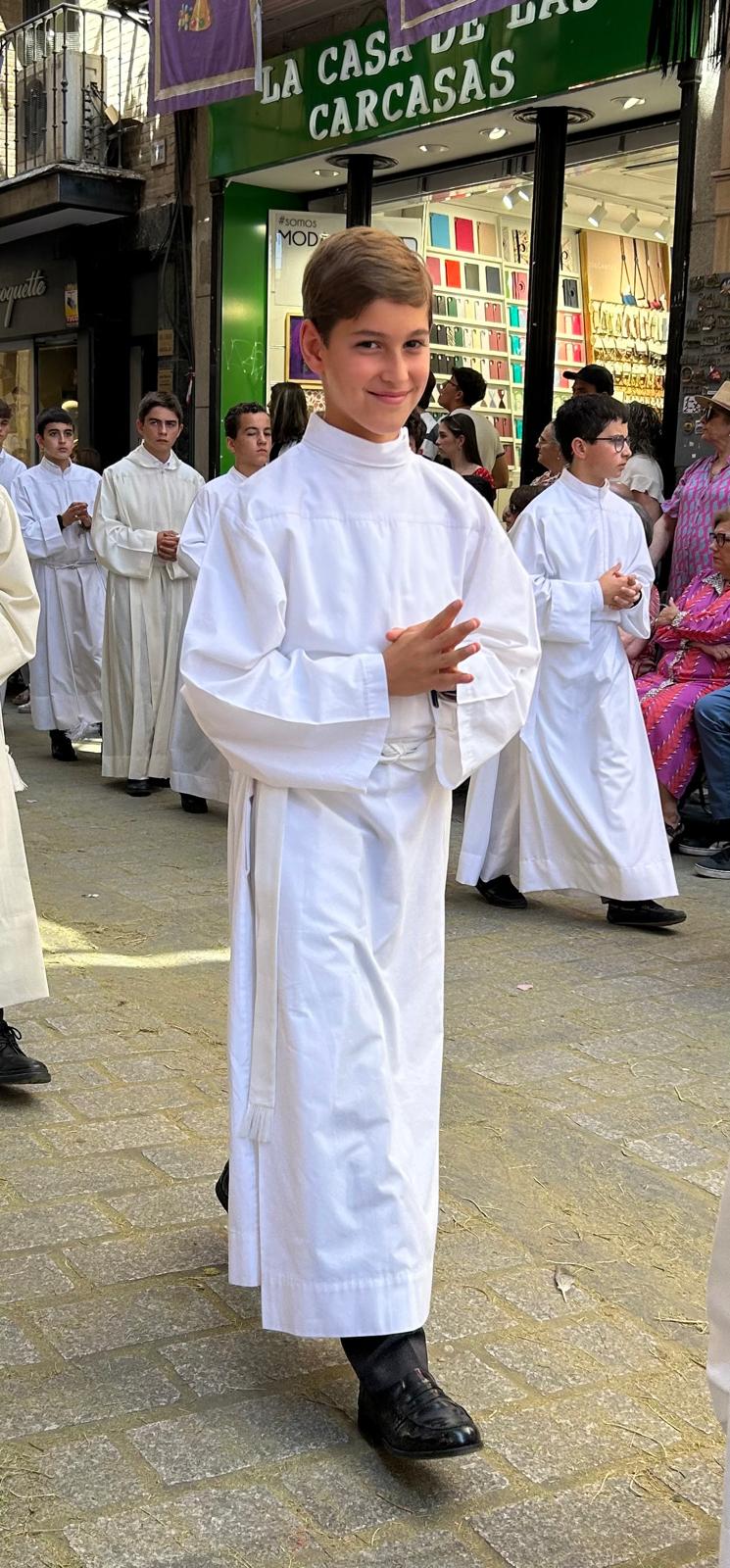 Fernando Bejarano Calvo participates in a procession. | Credit: Photo courtesy of the Bejarano Calvo family