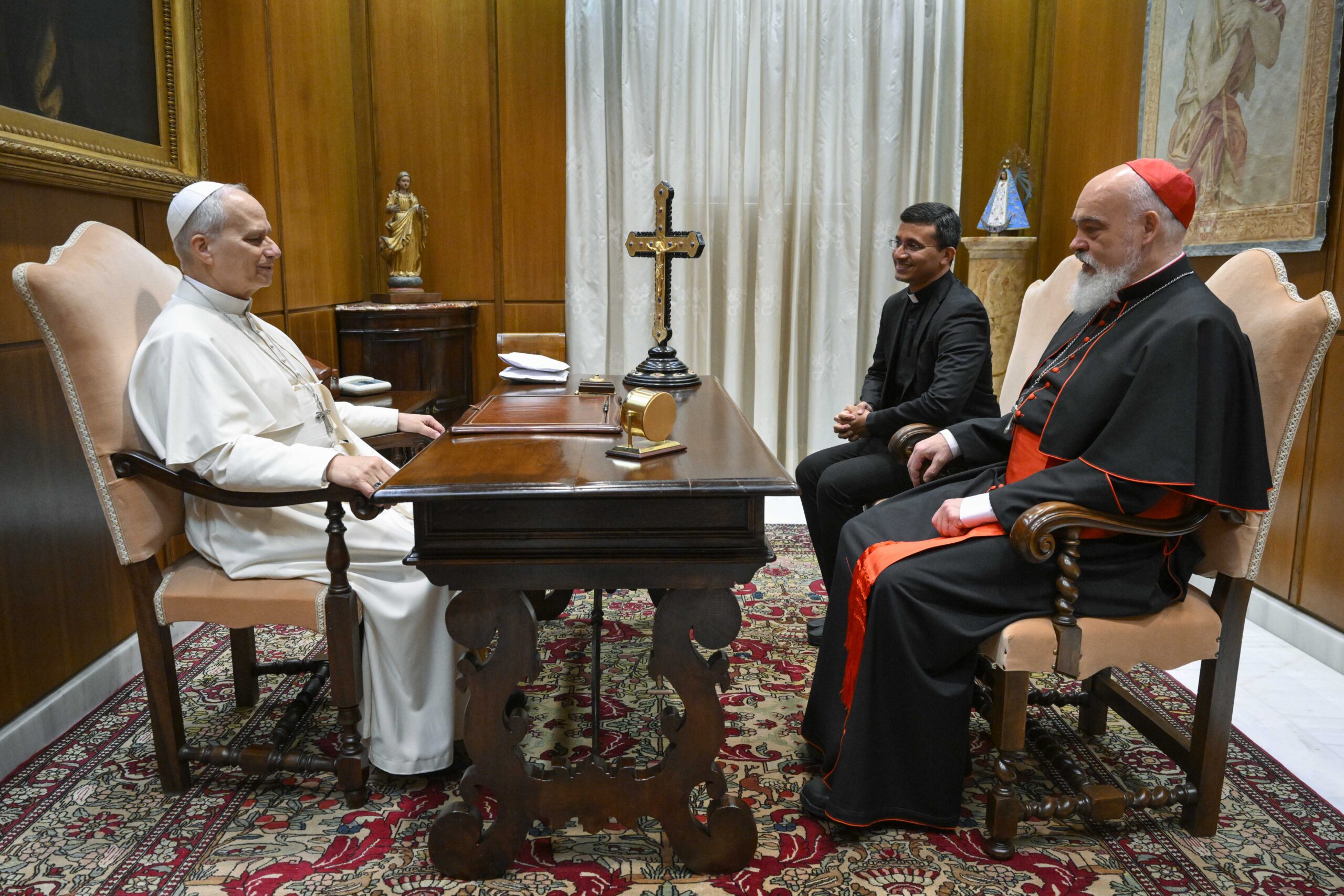 Tehran cardinal meets with Pope Leo XIV after being evacuated from Iran